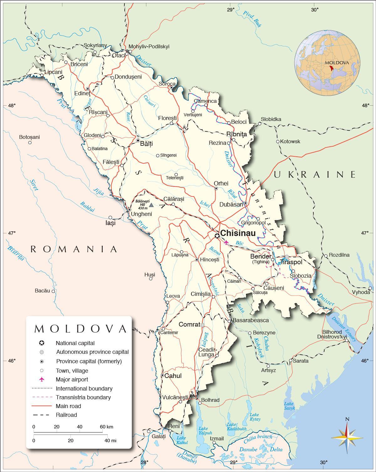 Kat jeyografik nan repiblik Moldavi